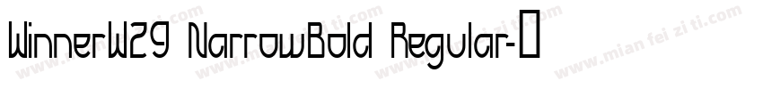 WinnerW29 NarrowBold Regular字体转换